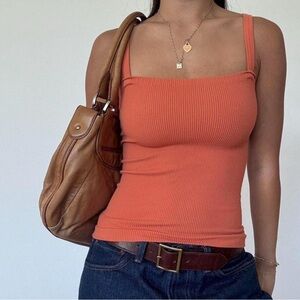 Free People Orange Tank Top